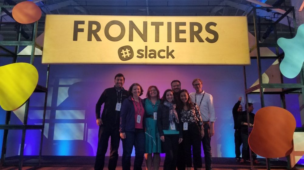 Picture of Tim Marconi and colleagues at Slack Frontiers