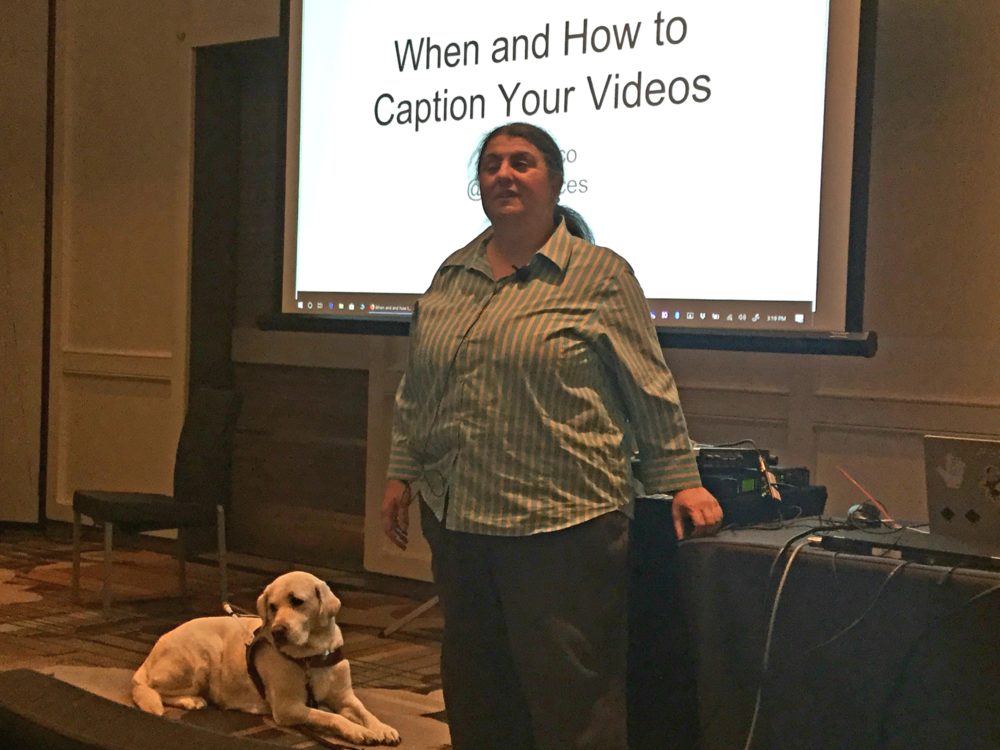 Lucy Greco speaking at the CSUN Assistive Technologies Conference