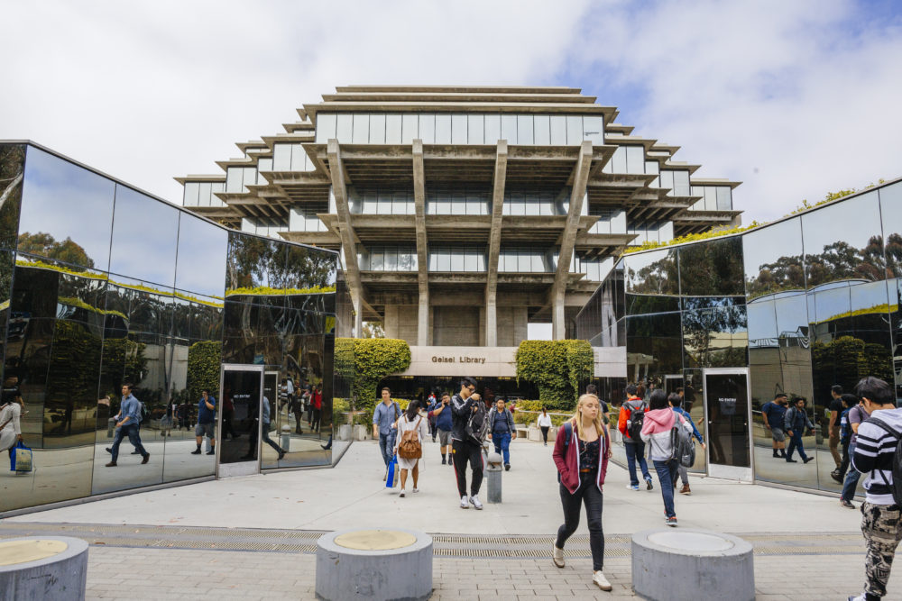 Geisel Library to the Price Center, a student center which serves more than 30,000 visitors a day.The Geisel Library was designed in the late 1960s by William Pereira, who also designed SF’s Trans America building and UC Irvine.