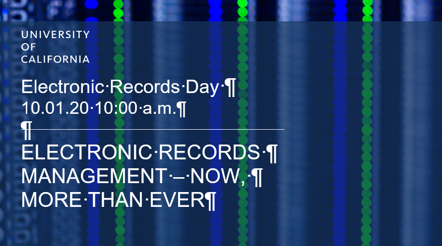 Electronic Records Management Day is Oct. 1