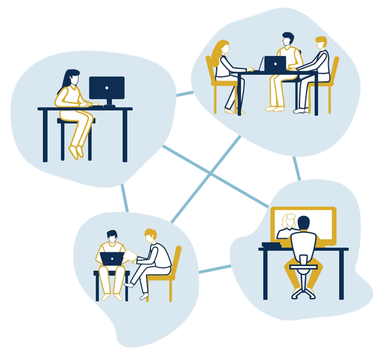 Student/Den graphics: Gustavo Torres, UC Merced Student Affairs.