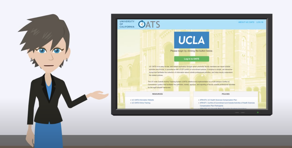 A screenshot of the UC OATS platform