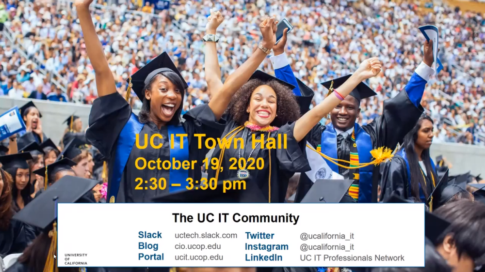 UC IT Town Hall, October 2020