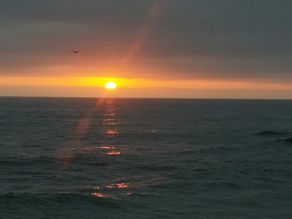 Sunset over the ocean