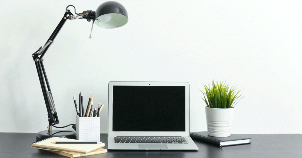 A clean, well-organized desk