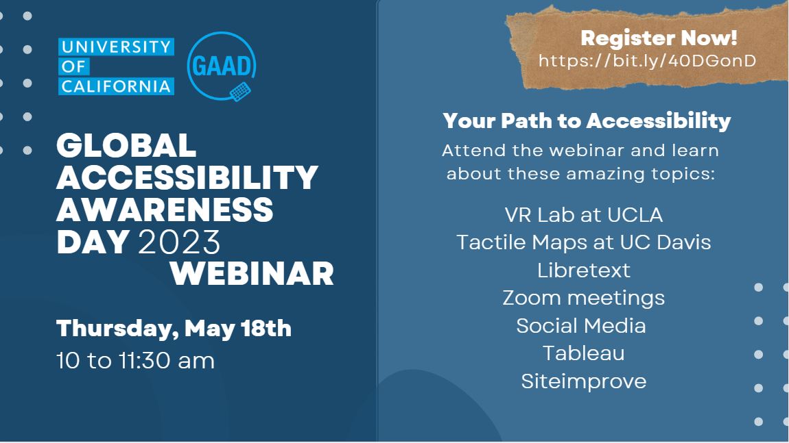 Register Now for the UC GAAD Day Webinar on May 18 from 10-11:30 a.m ...