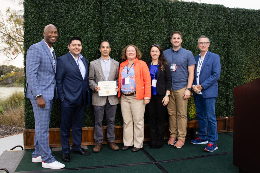 UCSF UC Tech Awards winners with Van Williams and Gabriel Gonzalez (left) and Joe Benfort (right)