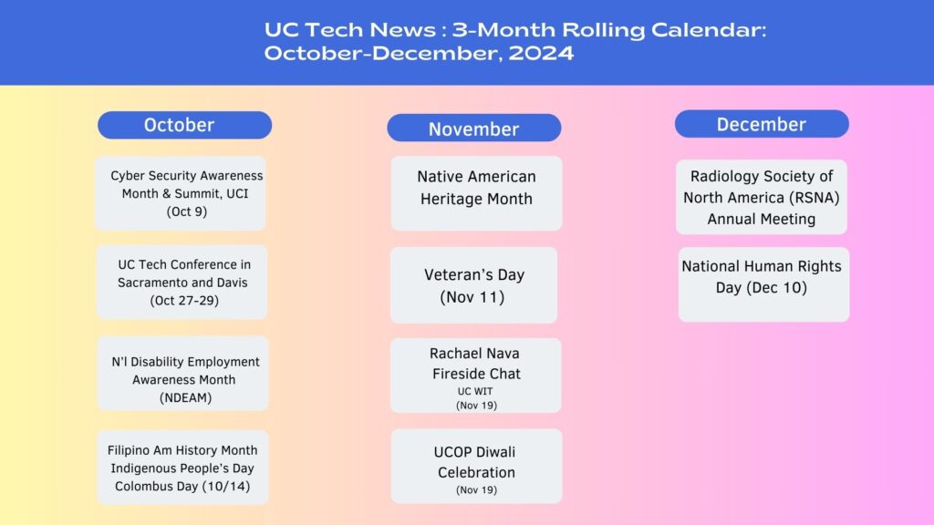 3-month rolling calendar