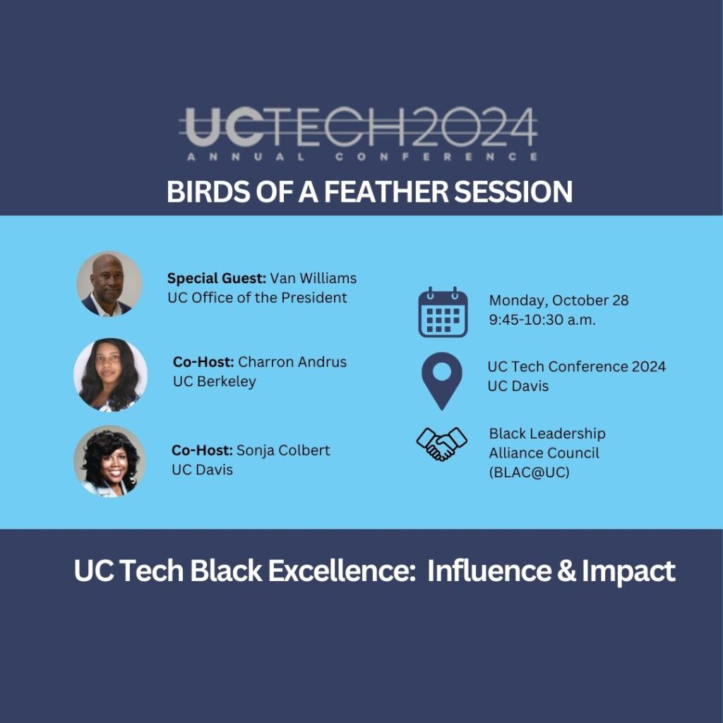 UC Tech Conference Birds of a Feather with BLAC@UC