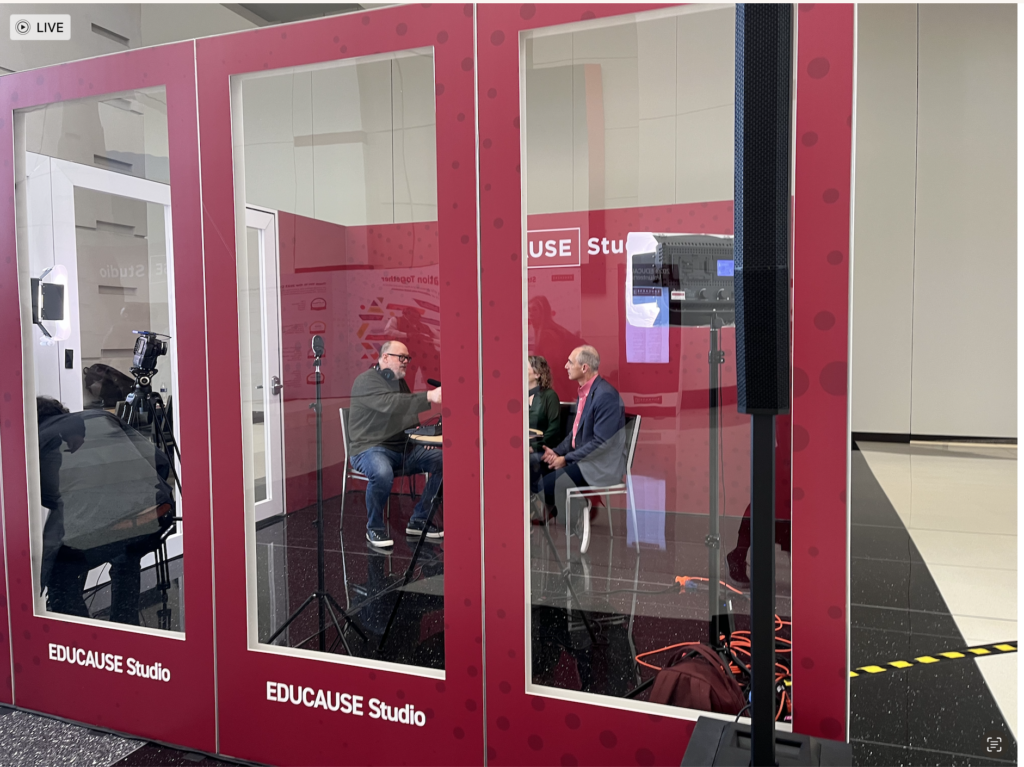 Interview booth at EDUCAUSE