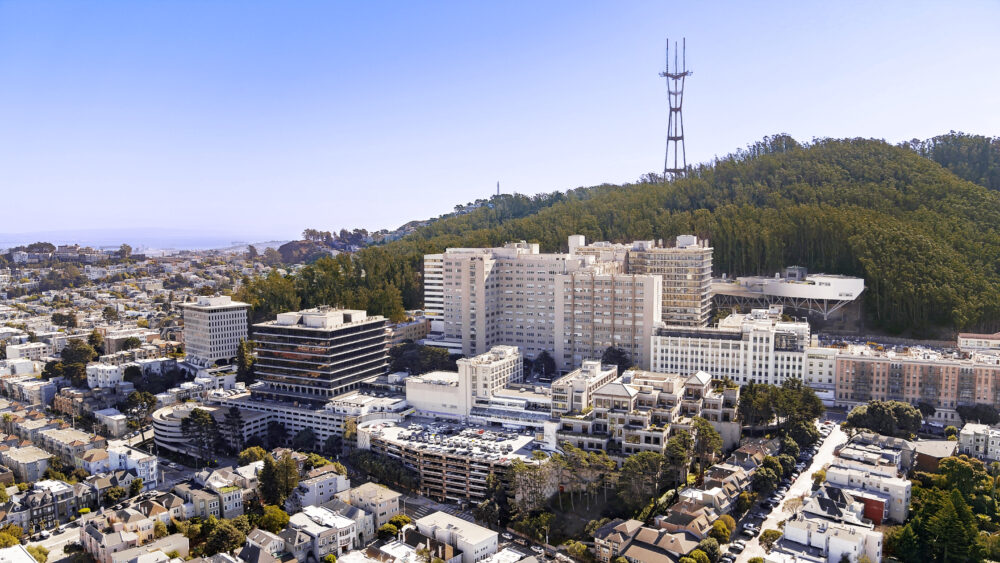 Aerial view of U C S F Parnassus Campus