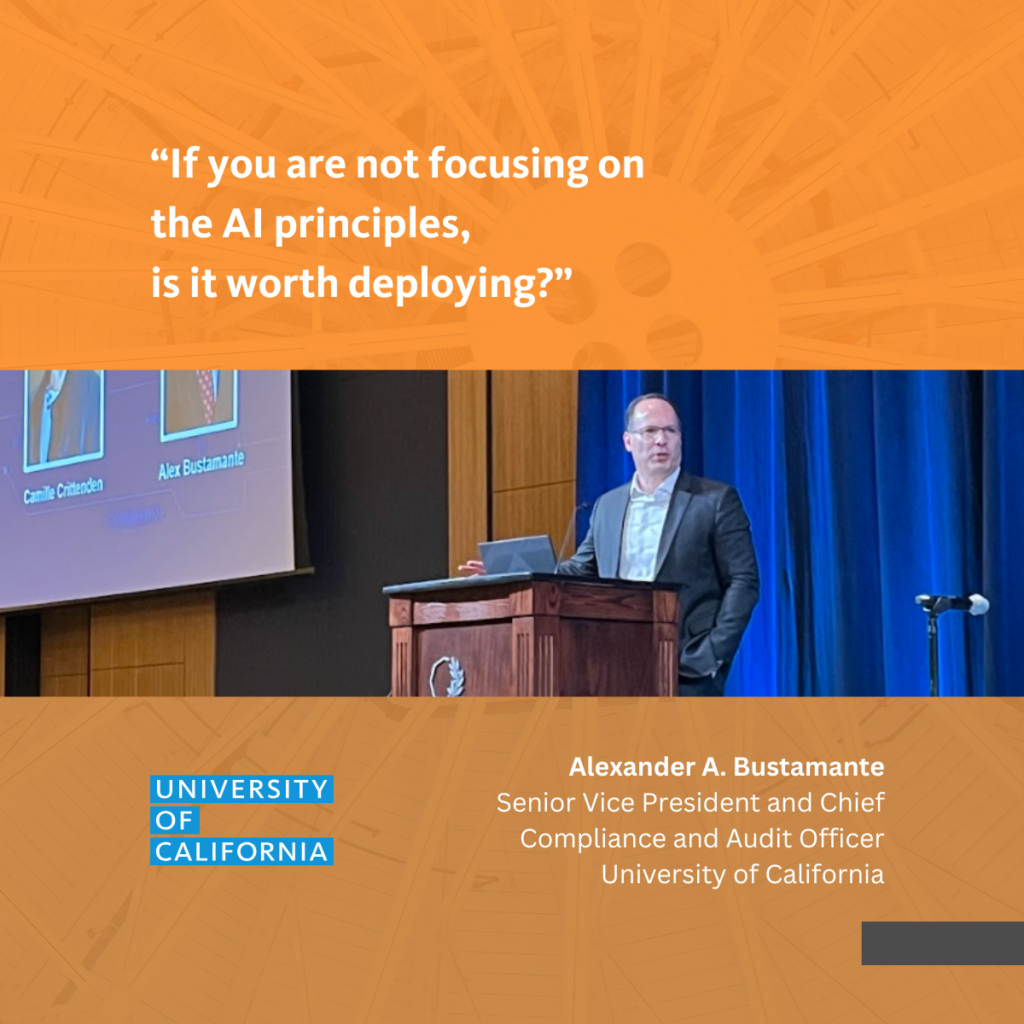 “If you are not focusing on  the AI principles, is it worth deploying?” Alex Bustamante