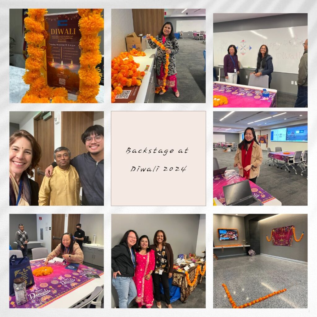 Backstage at Diwali - photo collage