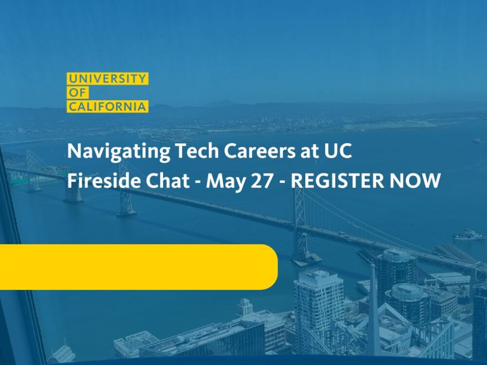 May 27 - navigating tech careers at UC - register now