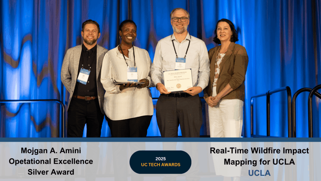 UCLA’s Real-Time Wildfire Impact Mapping project received the Silver Operational Excellence Award. Click to see how they did it.