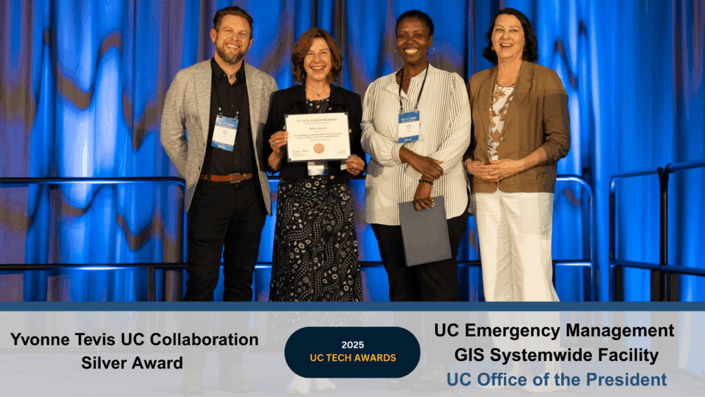 The UC Emergency Management GIS Facility Data Team received the Silver UC Collaboration Award. Click to explore their story.