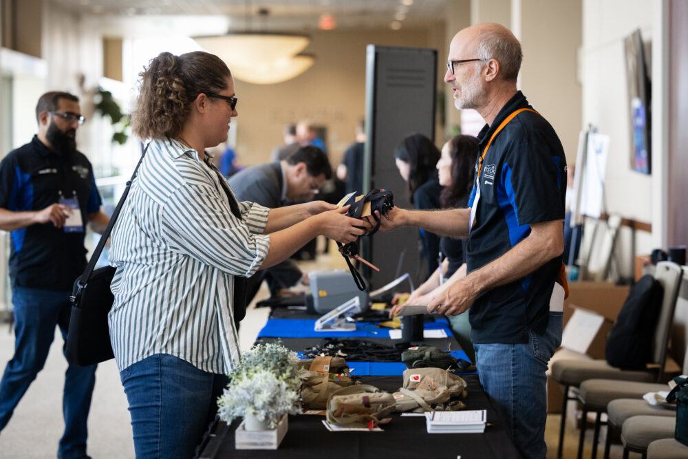 Conference scene - trade booth