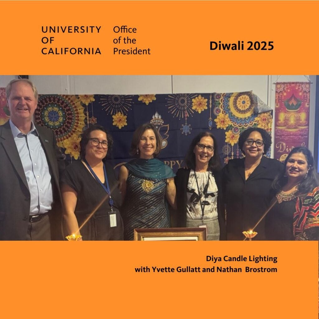 Diya candle lighting with Nathan Brostrom and Yvette Gullatt