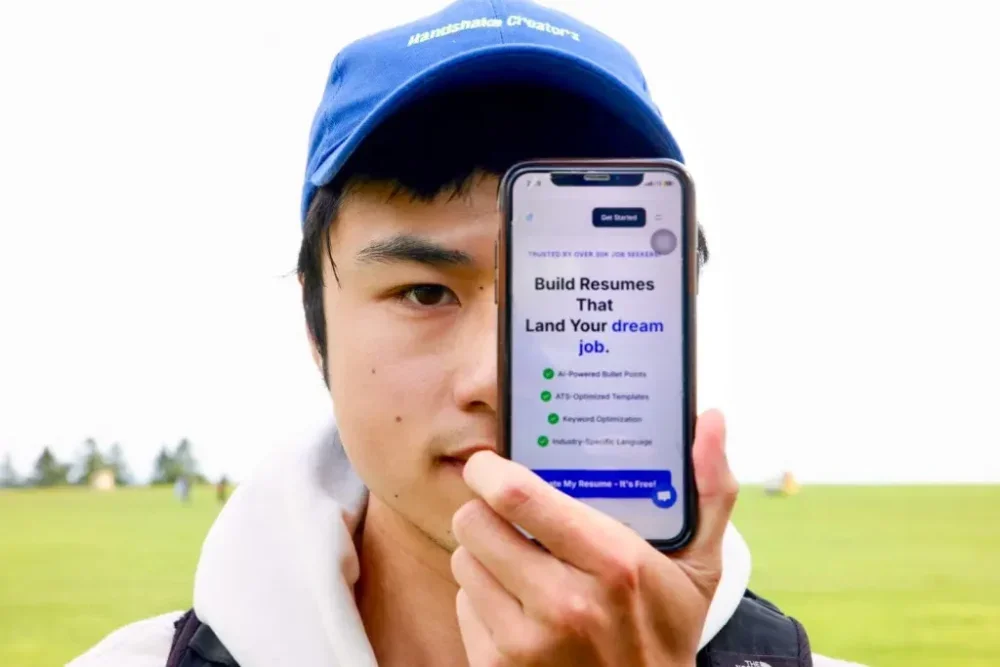 William Zhao sharing his app at UCSC