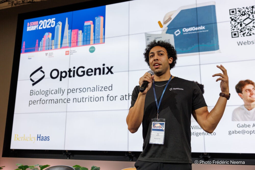 Haas student presenting