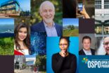 Open Source Logo and images of people at recent conference