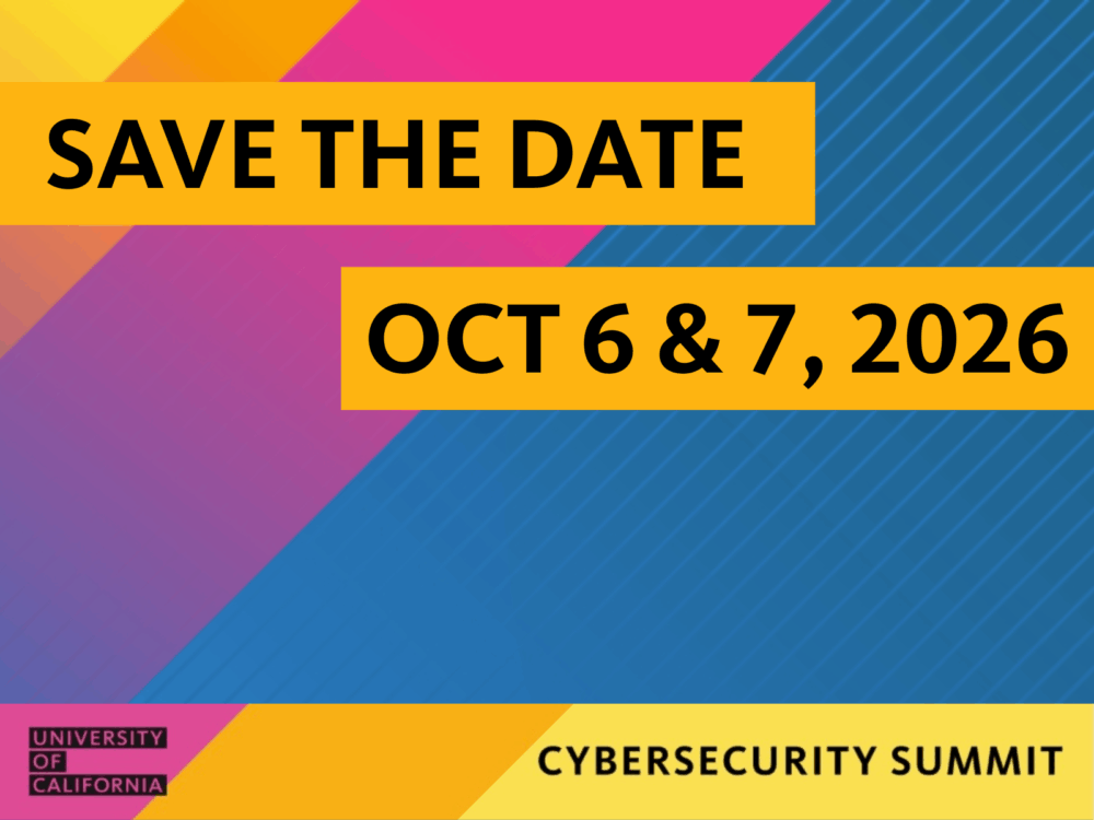 2026 UC Cybersecurity Summit Save the Date Oct 6,7
