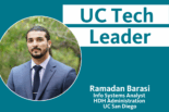 UC Tech Leader Ramadan Barasi with photo of Ramandan
