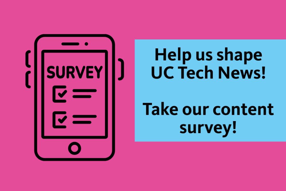 Take our content survey with an illustration of survey mockup